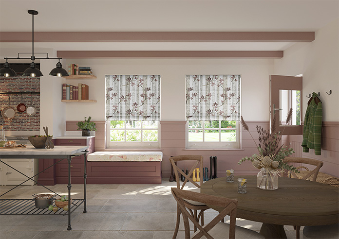 Birch Tree Velvet, Plum - Roman Blind - Image 8